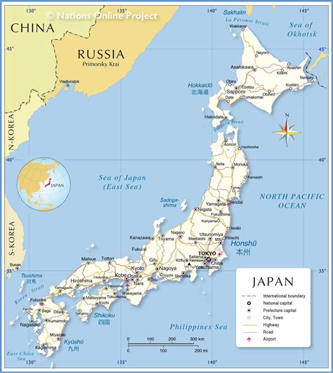 Map of Japan: offline map and detailed map of Japan.